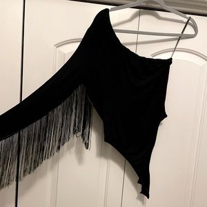 Womens fringe bodysuit